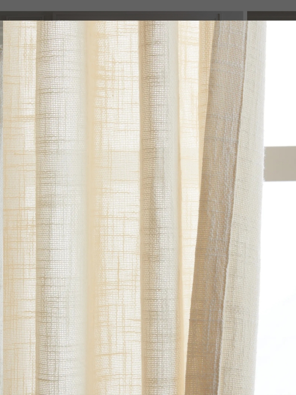 Quince Cotton Sheer Curtain Set (Set of 2) - Picture 3 of 6